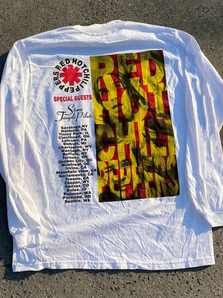 Rock Vibes: Red Hot Chili Peppers Vintage Long-Sleeved Tee