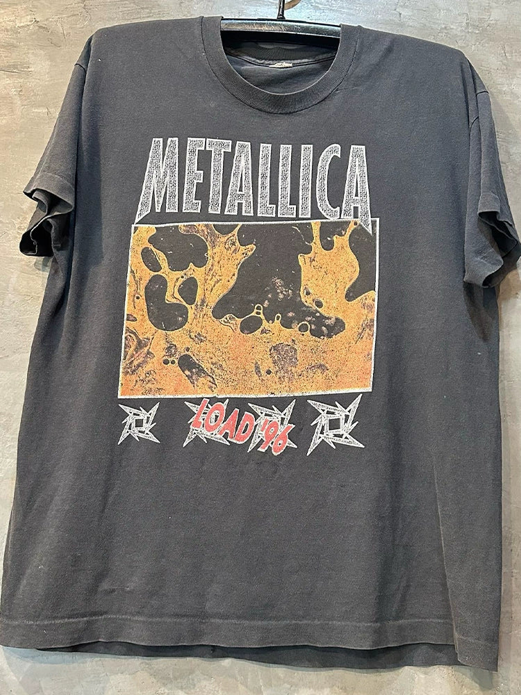 Vintage Metallica Nostalgic Rock Cotton T-Shirt