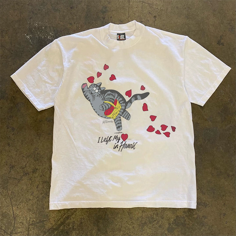 Hong Kong Style Love Design Short Sleeve T-Shirt