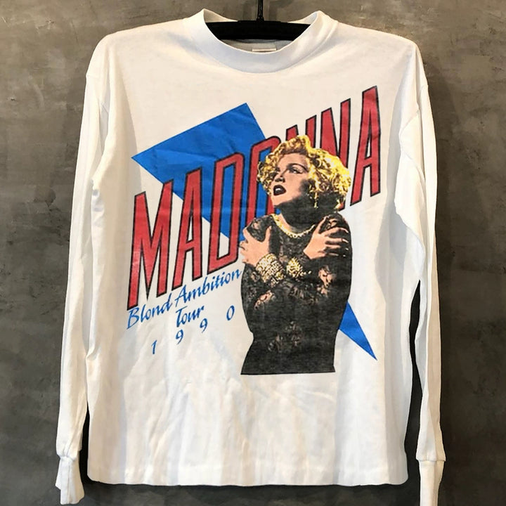 Chic Madonna Portrait Hip-Hop T-Shirt