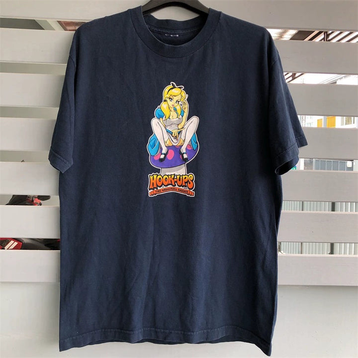 Vintage Anime Skateboard Aesthetic T-Shirt