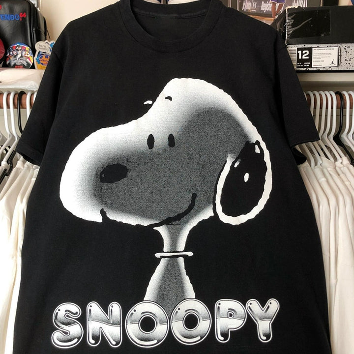 Cotton Snoopy Cartoon Print T-Shirt