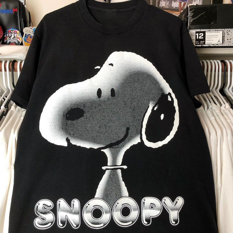 Cotton Snoopy Cartoon Print T-Shirt