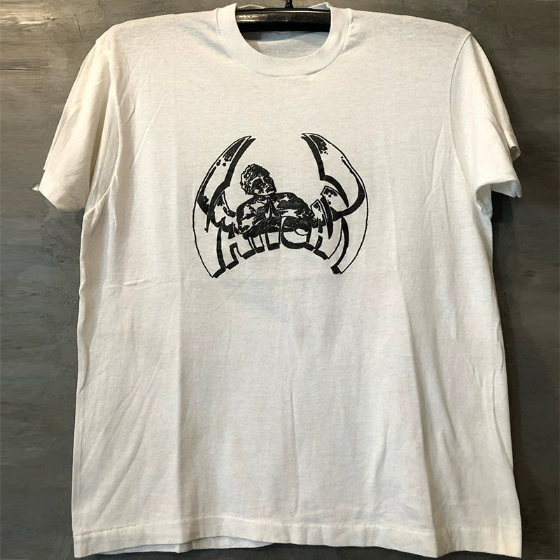 Vintage Street Casual Cotton T-Shirt with Unique Design