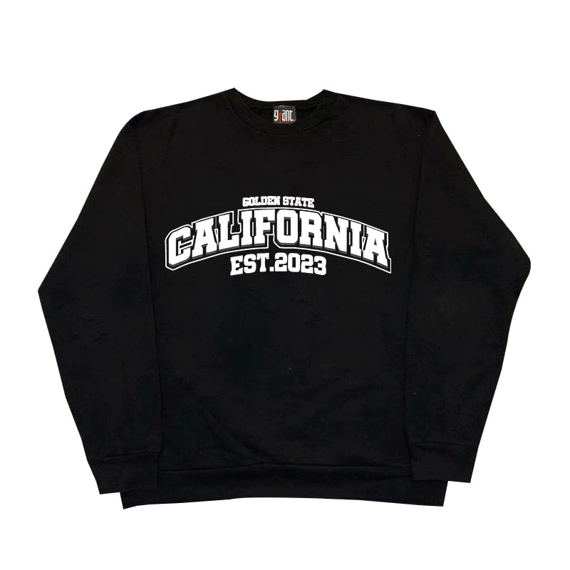 Vintage Hip Hop Lettered Crew Neck Sweatshirt