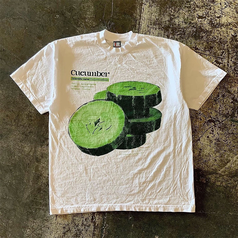 Cucumber-Inspired Graphic T-Shirt