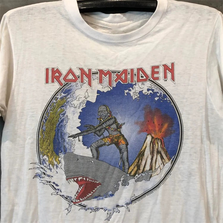 Iron Maiden Distressed Heavy Metal Graphic Tee