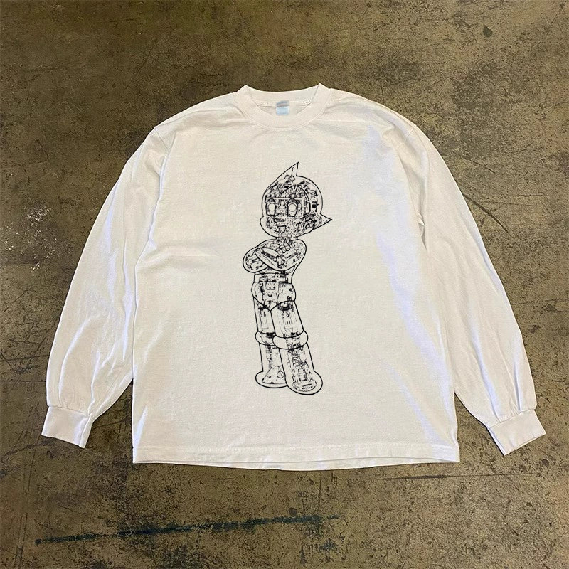 Mechanical Astro Boy Graphic Long Sleeve T-Shirt