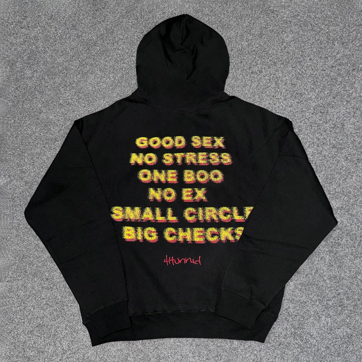 Bold Creative Lettering Hoodie with Street Style Flair