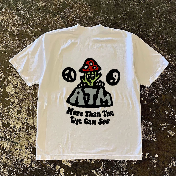 Mushroom Man Hip Hop Art Short Sleeve Tee