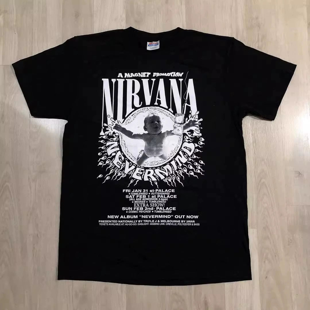 Nirvana Nevermind Vintage Retro Short-Sleeved T-Shirt