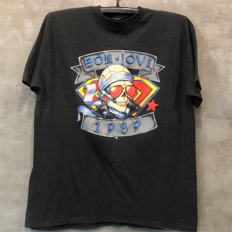 Bon Jovi Rock Print Graphic T-Shirt