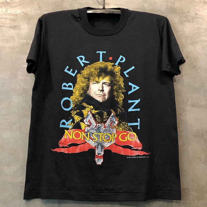 Retro Rock Band Portrait T-Shirt by Robert Plant