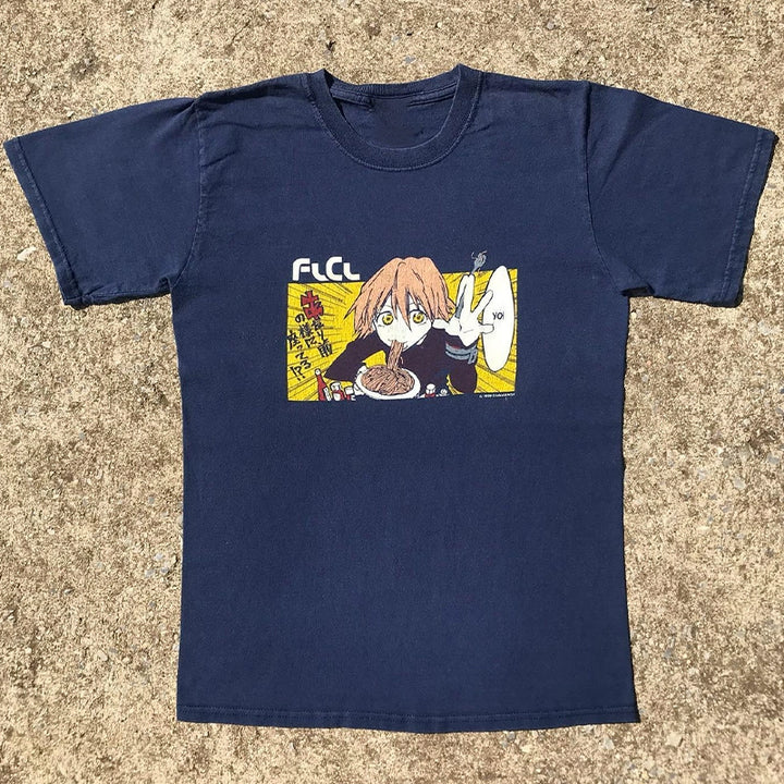 FLCL Retro Anime Short-Sleeved T-Shirt