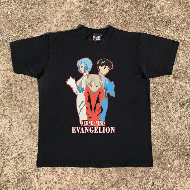 Evangelion-Inspired Hong Kong Style Couple T-Shirt