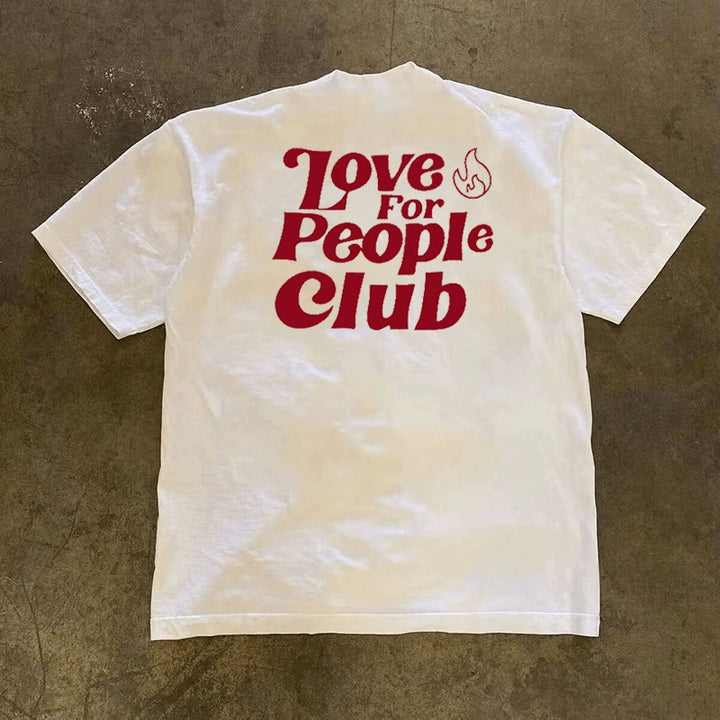 American Trend Graphic Print Cotton Short-Sleeved T-Shirt
