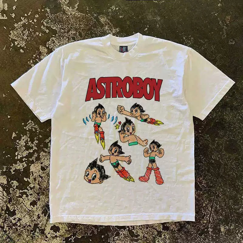 Astro Boy Collage Printed Shirt