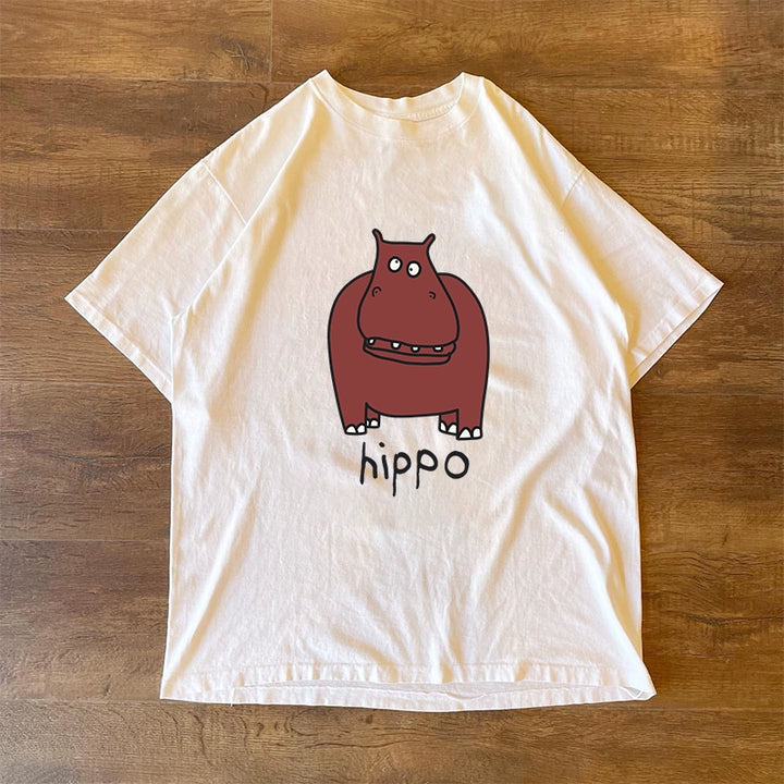 Hippo Haven: Quirky Harbour Style T-shirt