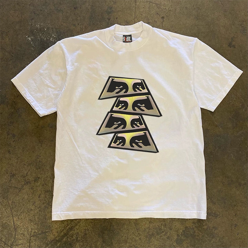 Heavy Opaque Lens Graphic Summer T-Shirt