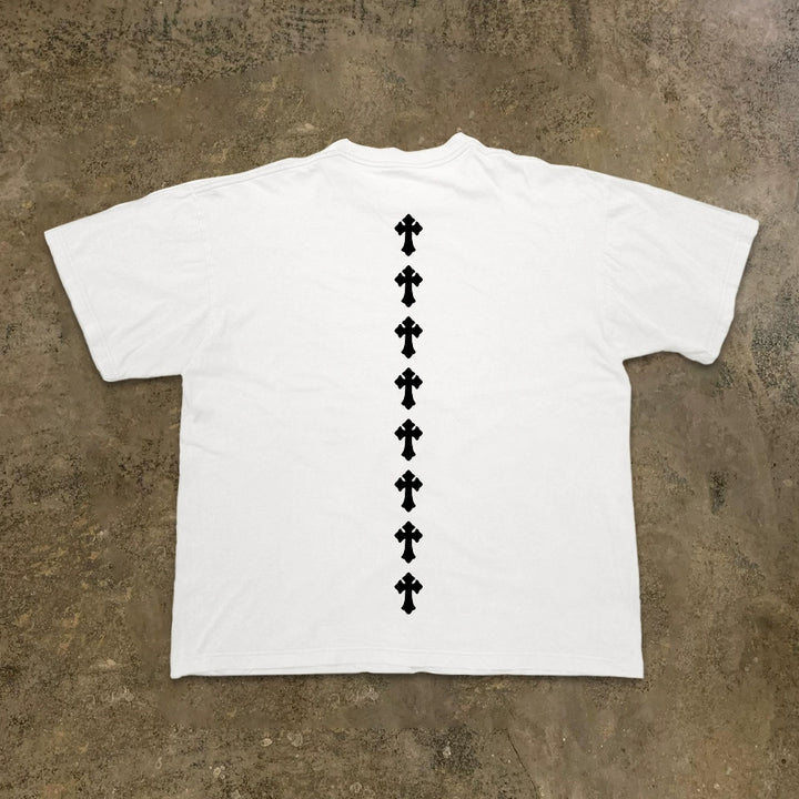 Cotton Heavy Cross Design Graphic Tee