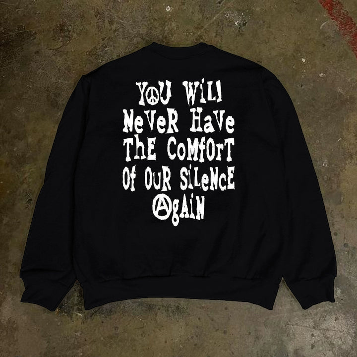 Bold Letter Design Streetwear Sweatshirt