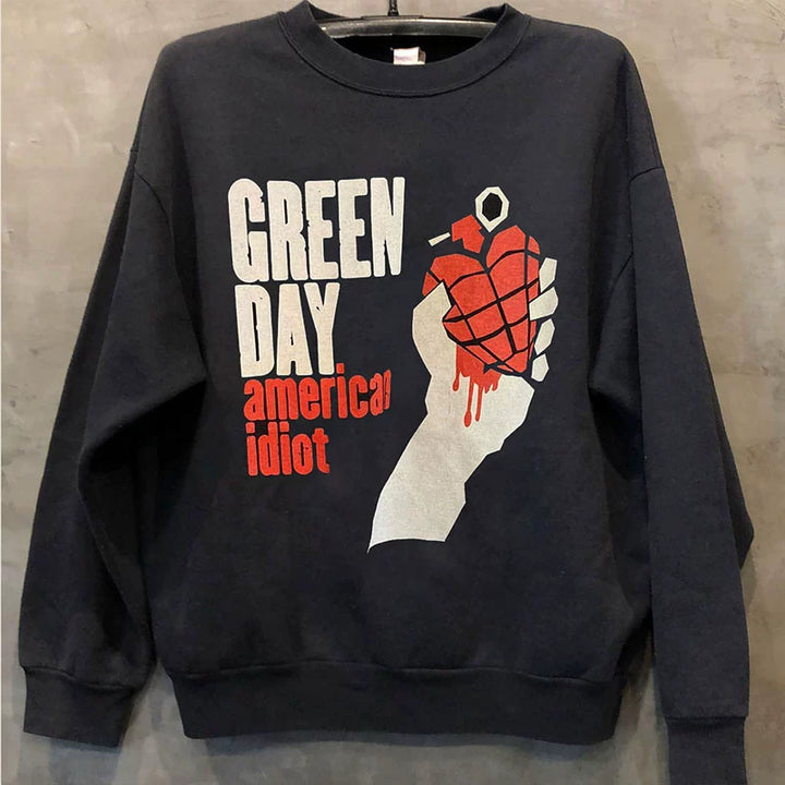 Vintage Green Day Retro Rock Sweatshirt