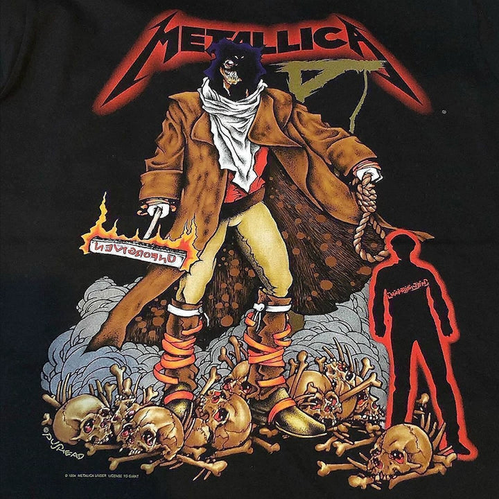 Skull Rock Metallica Retro Graphic T-shirt