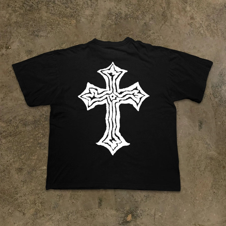 Graffiti Cross Streetwear Hip-Hop T-Shirt