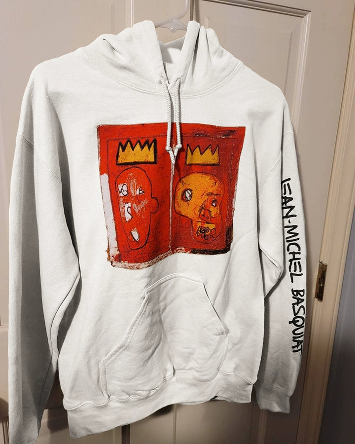 Basquiat-Inspired Abstract Illustration Hoodie