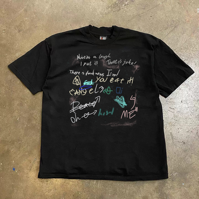 Scribble Word Collage Design Shirt