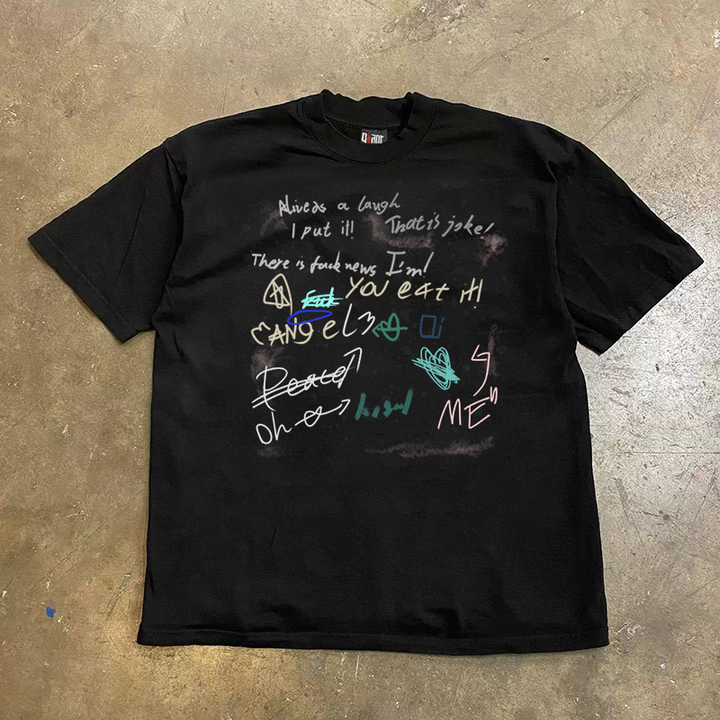 Scribble Word Collage Design Shirt