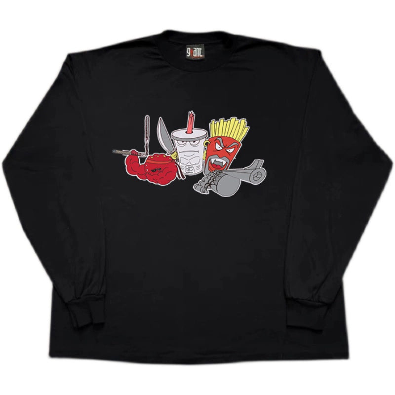 Grumpy Fries and Coke Hip Hop Long Sleeve T-Shirt