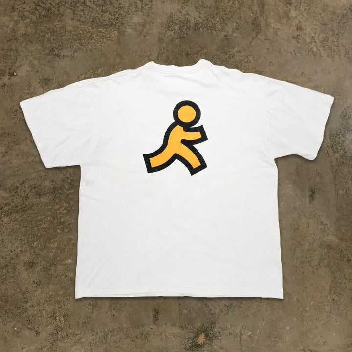 Cartoon-Inspired Minimalist Graphic Tee