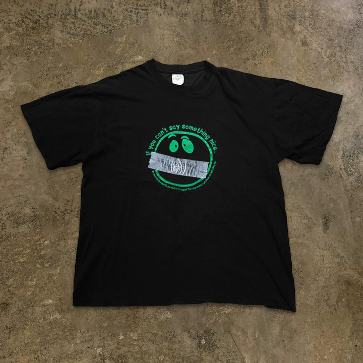 Vintage Smile Graphic Cotton T-Shirt