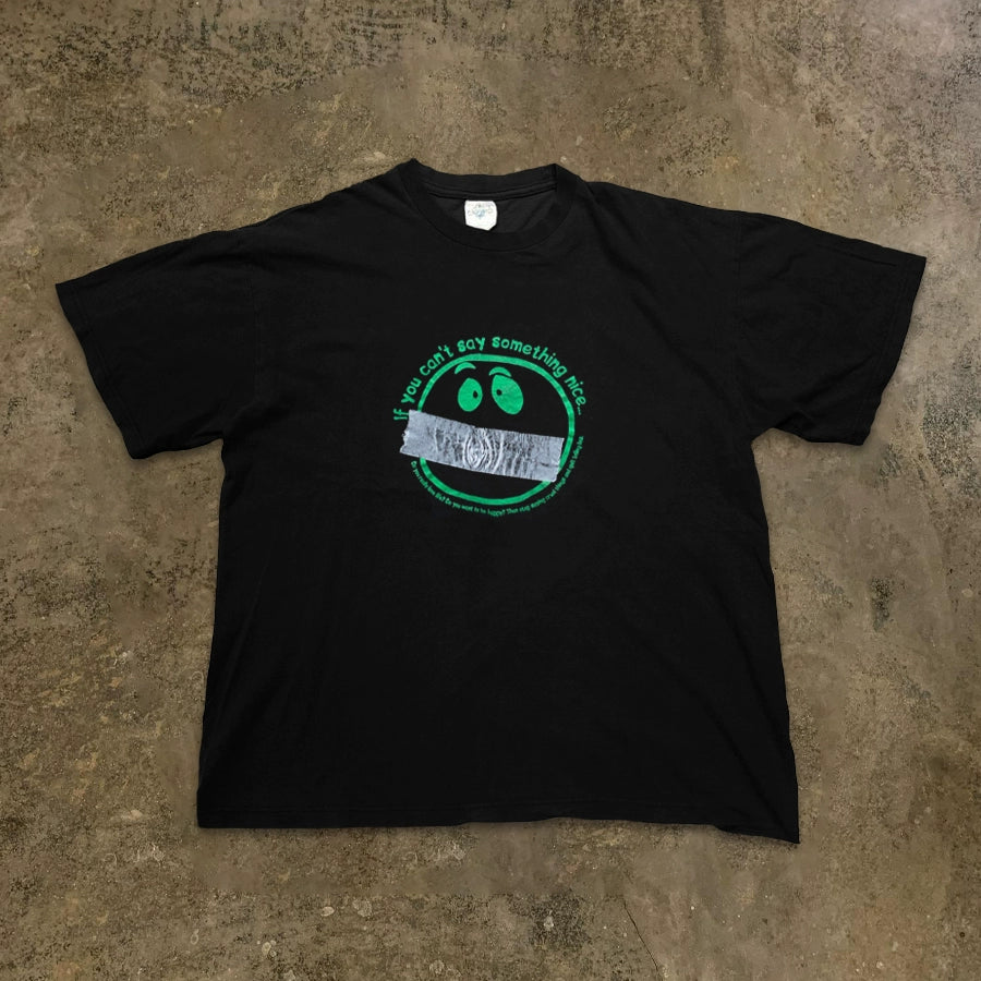 Vintage Smile Graphic Cotton T-Shirt