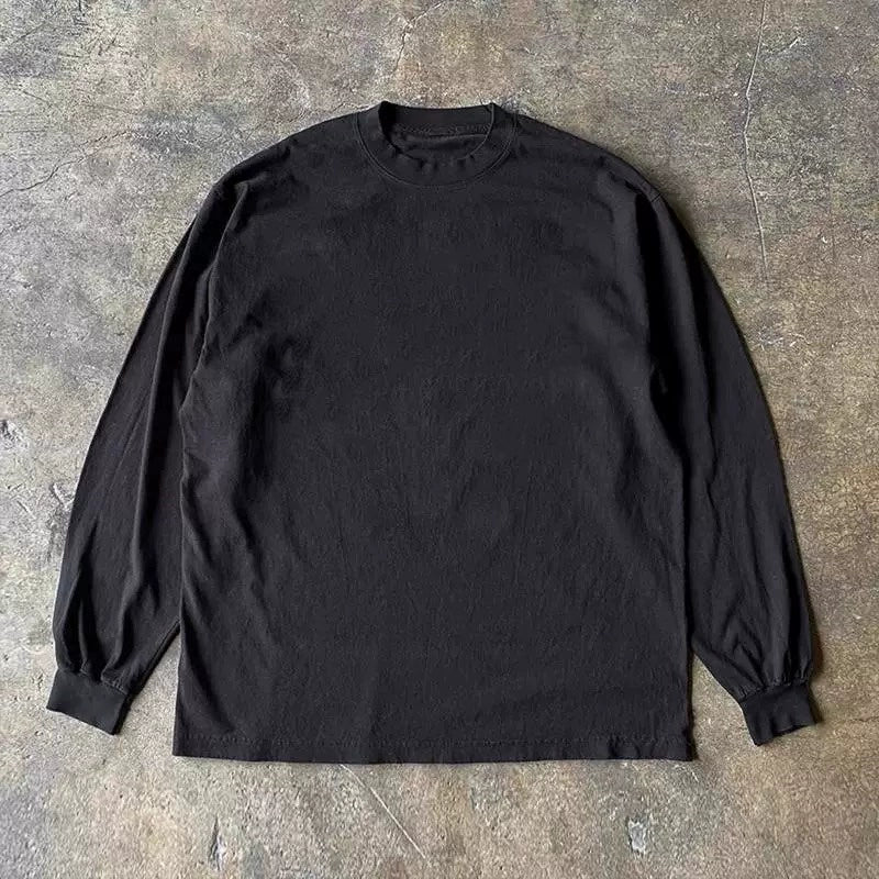 Vintage-Inspired Heavy Cotton Long Sleeve T-Shirt