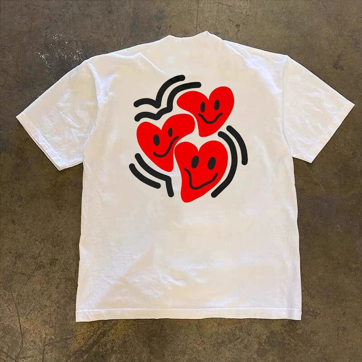 Twisted Heart Creative Print T-Shirt