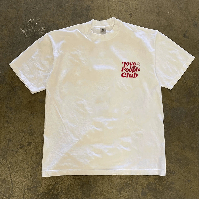 American Trend Graphic Print Cotton Short-Sleeved T-Shirt