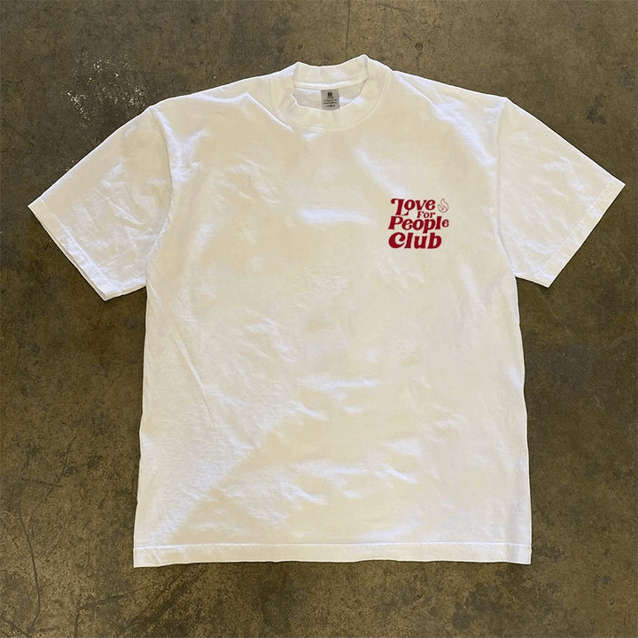 American Trend Graphic Print Cotton Short-Sleeved T-Shirt