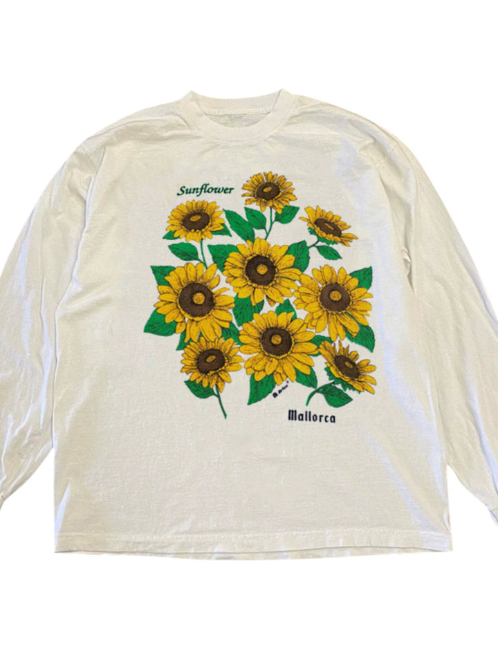 Sunshine Print Sunflower Long Sleeve T-Shirt