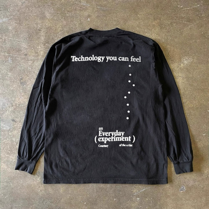 Pure Cotton Oversize Couple's Long Sleeve T-Shirt with Unique Design