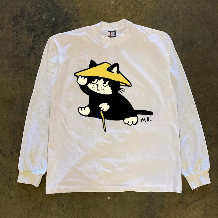 Graphic Cartoon Print Long Sleeve T-Shirt