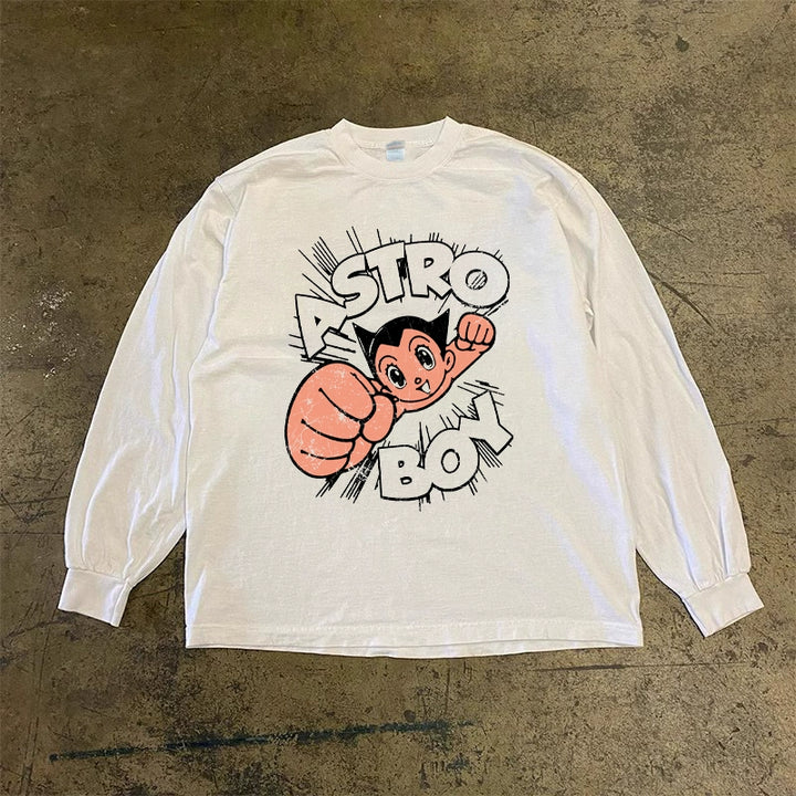 Astro Boy Graphic Print Long Sleeve T-Shirt