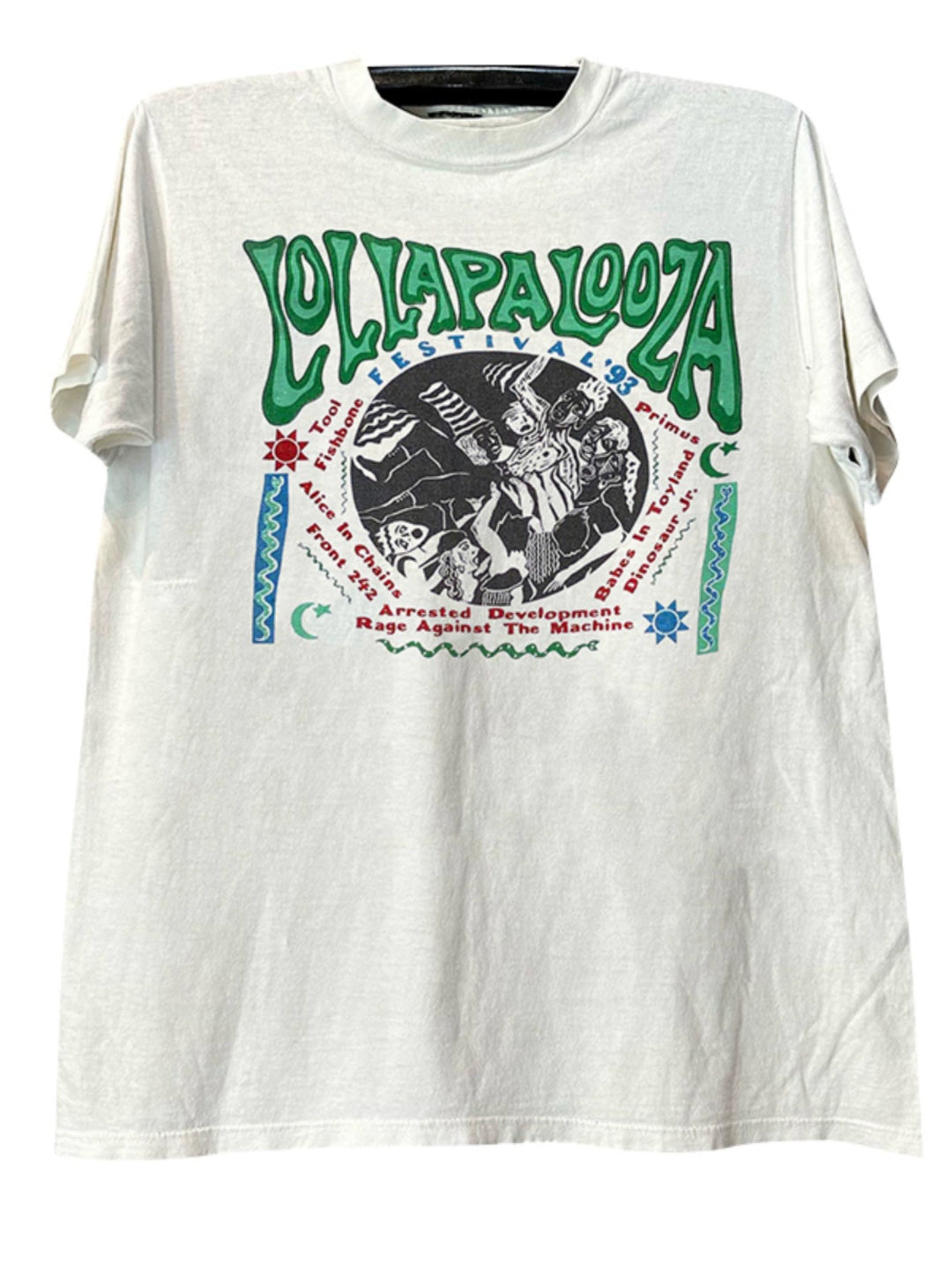 Lollapalooza Vintage Cotton Tee with Artistic Graphic Design