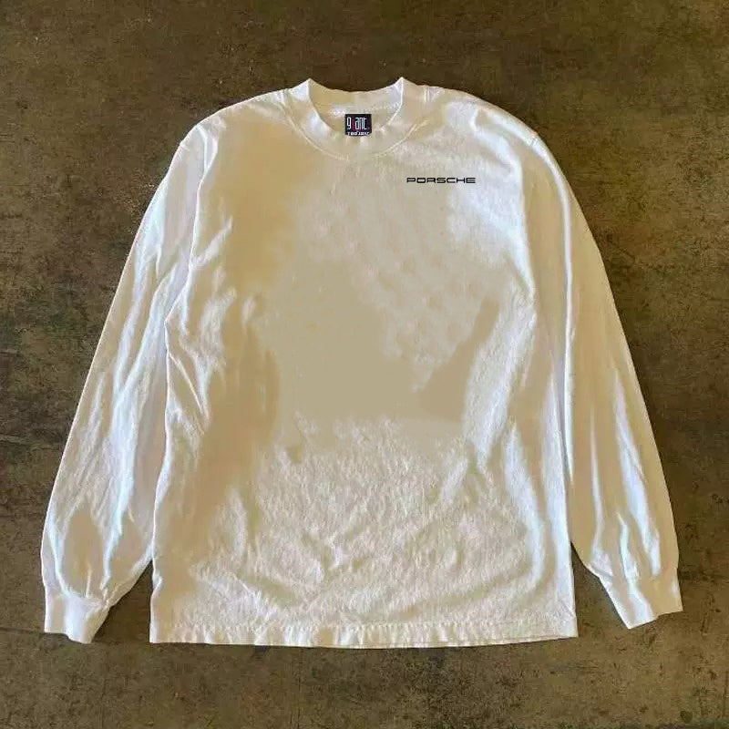 Vintage American Retro GT3 Sports Car Graphic Long Sleeve Tee