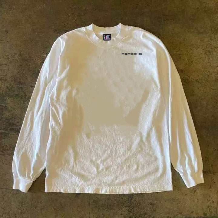 Vintage American Retro GT3 Sports Car Graphic Long Sleeve Tee