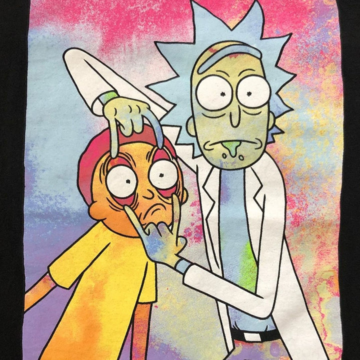 Rick and Morty Anime Street Trend Drop-Shoulder T-Shirts