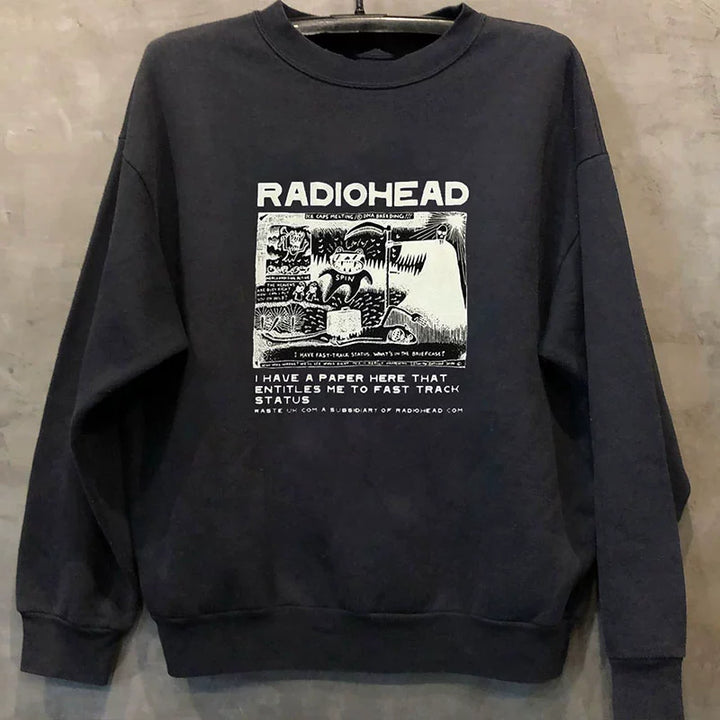 Retro Radiohead Graphic Sweatshirt