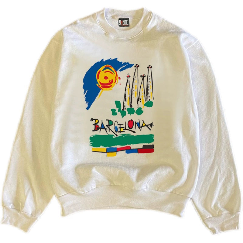 Graffiti-Inspired Vintage Crewneck Sweatshirt