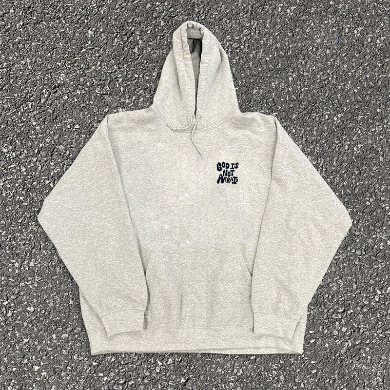 Minimalist Letter Print Hooded Sweatshirt